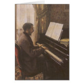 Young Man 遊's the Piano by Gustave Caillebotte (正面)