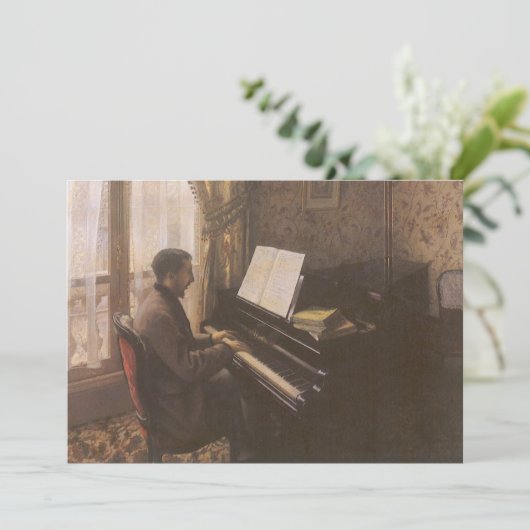 Young Man 遊's the Piano by Gustave Caillebotte (スタンド正面)
