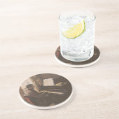 Young Man 遊's the Piano by Gustave Caillebotte コースター (側面)