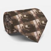 Young Man 遊's the Piano by Gustave Caillebotte ネクタイ (ロール)