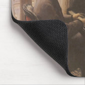 Young Man 遊's the Piano by Gustave Caillebotte マウスパッド (コーナー)