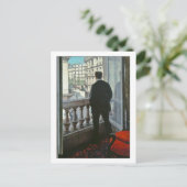 Young Man at Window by Gustave Caillebotte ポストカード (スタンド正面)