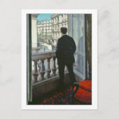 Young Man at Window by Gustave Caillebotte ポストカード (正面)