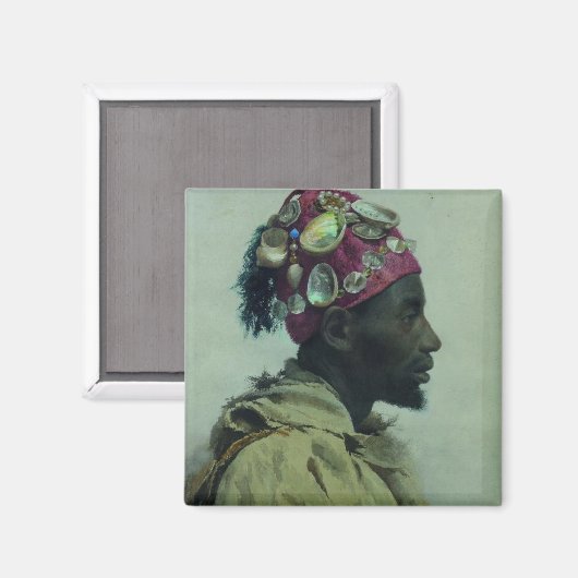 Young Man in Profile (Profil aux coquillages) マグネット (正面/裏面)