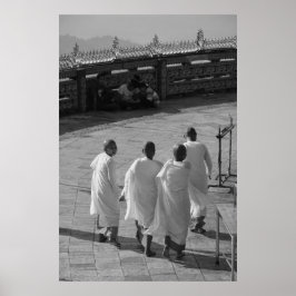 Young Monks, Golden Rock Temple, Myanmar ポスター