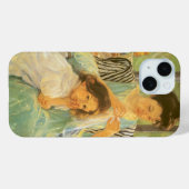 Young Mother裁縫by Mary Cassatt,ヴィンテージ・アート Case-Mate iPhoneケース (裏面 (横))