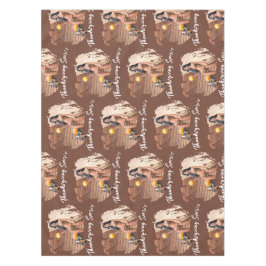 Young Native American Posing on Wood Wall テーブルクロス