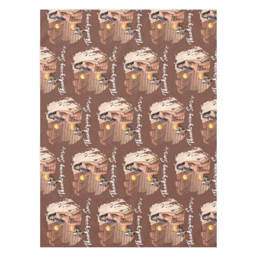 Young Native American Posing on Wood Wall テーブルクロス (正面)