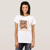 Young Native American Posing on Wood Wall T-Shirt Tシャツ (正面フル)