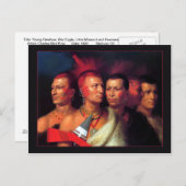 Young Omahaw、War Eagle、Little Missouri、Pawnees ポストカード (正面/裏面)