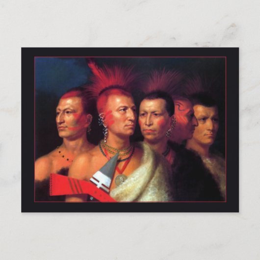 Young Omahaw、War Eagle、Little Missouri、Pawnees ポストカード (正面)