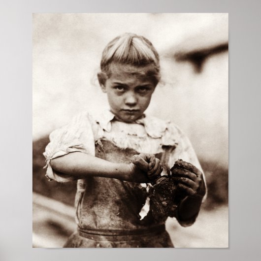 Young Oyster Shucker - Lewis Hine - 1913 ポスター (正面)