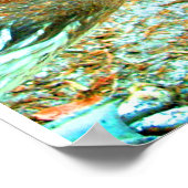 Young pelican head shot, high saturation color ポスター (角)
