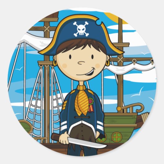 Young Pirate Captainのステッカー・シート ラウンドシール (正面)