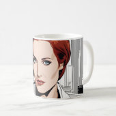 Young Redhead美しいin Office コーヒーマグカップ (正面右)