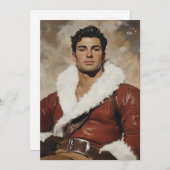 Young Santa – クリスマスポートレートのダッシング過去 シーズンカード (正面/裏面)