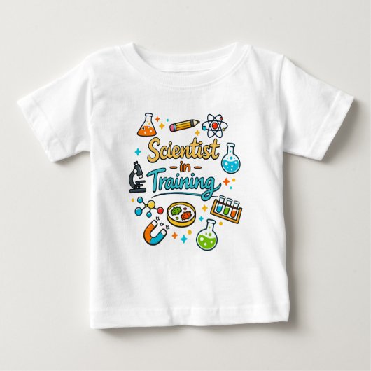 Young Scientist in Training Invitation ベビーTシャツ (正面)