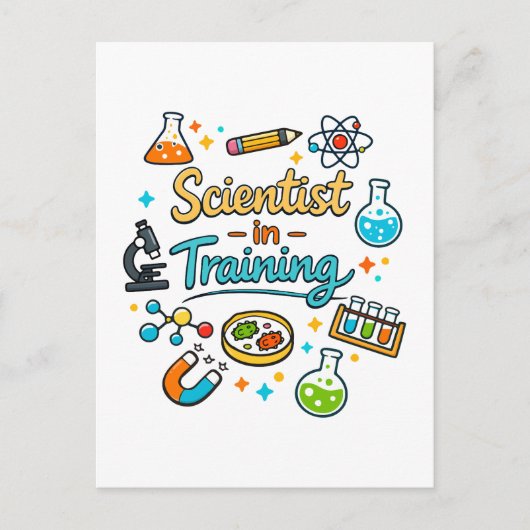 Young Scientist in Training Invitation ポストカード (正面)