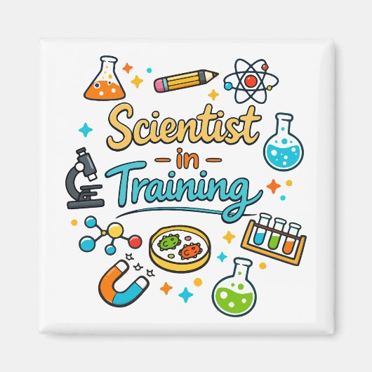 Young Scientist in Training Invitation マグネット (正面)