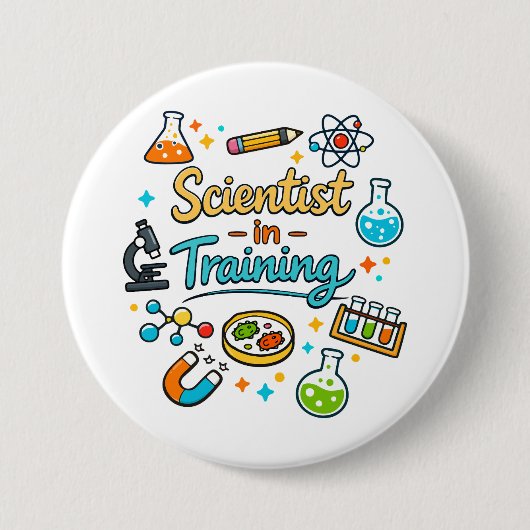 Young Scientist in Training Invitation 缶バッジ (正面)