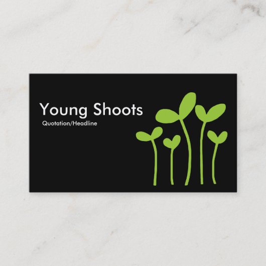Young Shots v2 – ブラック上の火星の緑(代替サイド) 名刺 (正面)
