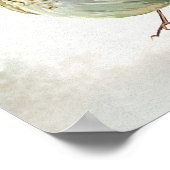 Young Song Thrush in snow ポスター (角)