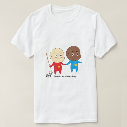 Young St. Nick St. Nicholas Sutklaasかわいいおもしろい Tシャツ (デザイン正面)