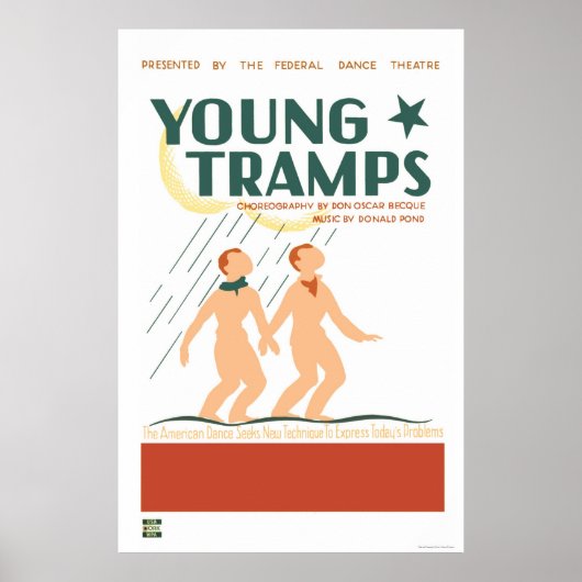 Young Tramps Dance 1936 WPA ポスター (正面)