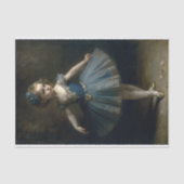 Young Vintage Ballerina in Blue Tutu Decoupage 薄葉紙 (正面)