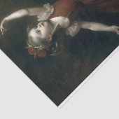 Young Vintage Ballerina in Red Tutu Decoupage 薄葉紙 (詳細)