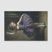 Young Vintage Ballerina in Violet Decoupage 薄葉紙 (正面)