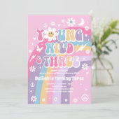 Young Wildと3つのヒッピー3歳の誕生日パーティー 招待状 (スタンド正面)