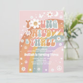 Young Wildと3つのヒッピー3歳の誕生日パーティー 招待状 (スタンド正面)