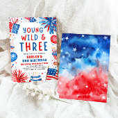 Young Wildと3月4日7月3日の誕生日パーティー 招待状