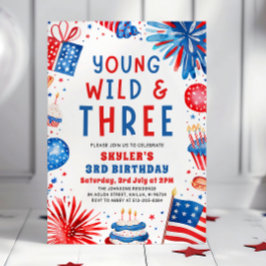 Young Wildと3月4日7月3日の誕生日パーティー 招待状
