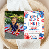 Young Wildと3月4日7月3日の誕生日パーティー 招待状