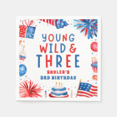 Young Wildと7月3日の4日 スタンダードカクテルナプキン (正面)