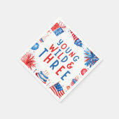 Young Wildと7月3日の4日 スタンダードカクテルナプキン (角)