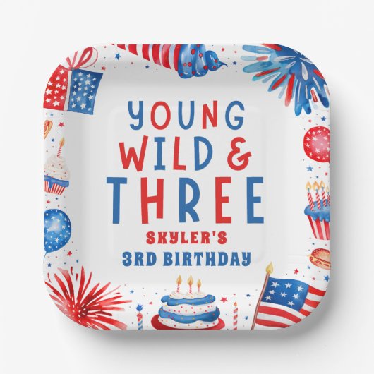 Young Wildと7月3日の4日 ペーパープレート (正面)
