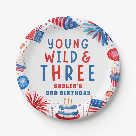 Young Wildと7月3日の4日 ペーパープレート (正面)