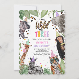 Young WildとTHREE Safariの3歳の誕生日 招待状