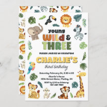Young Wild & 3サファリ動物園の動物の誕生日パーティー