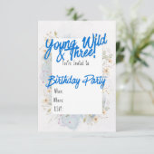 Young, Wild & 3 Birthday Party Invitations 招待状 (スタンド正面)
