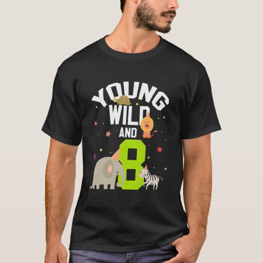 Young Wild And 8 Animal Zoo B-Day Tシャツ (正面)
