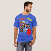 Young Wild and Braap Im Turning 8 Boy Motocross Tシャツ (正面フル)