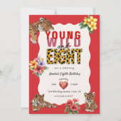 Young Wild and Eight Tiger Jungle Birthday  招待状 (正面)