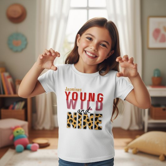 Young Wild and Nine Leopard Birthday Tシャツ