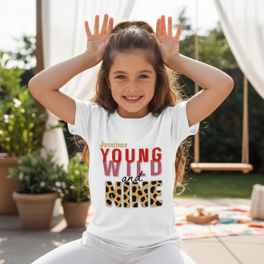Young Wild and Nine Leopard Birthday Tシャツ