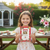 Young Wild and Six Tiger Floral Birthday 招待状