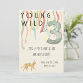 Young Wild and Three バースデーパーティー招待状 招待状 (スタンド正面)
